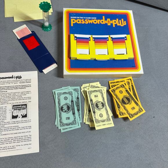 Vintage Password Plus TV Game Show Board Game Milton Bradley - Picture 4 of 7